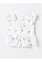Nevavm with Difference Square Collar Short Sleeve Embroidered Baby Girl Blouse
