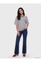 Two Mt Shop Quality Striped Oversize 100% Cotton Women's T-Shirt - 2