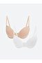 Lcw Dream White Underwire Non-Padded Plain T-Shirt Bra 2-Pack - 2