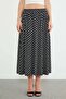 Polka Dot Modal Skirt with Elastic Waist - 8