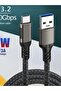 كابل USB 3.2 Gen2 بسرعة 10 جيجابت في الثانية بطول 1 متر، كابل USB 3.0/3.1/3.2، كابل USB A إلى USB Type C لنقل البيانات، قرص صلب SSD - 7