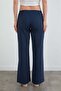Elastic Waist Low Waist Modal Palazzo Trousers - 4