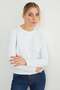 3 Thread Stripeless Striped Crew Neck Sweatshirt - 6