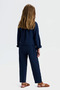 8-14 Years Lovely Lux Girl's 3-Piece Set - Navy Blue - 3