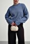 Women's Crew Neck Oversize Knitwear Sweater - 5