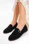 Orka Women's Loafer Soft Suede Anatomic Shoes P331-Black - 4