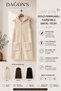 Gold Zippered Hooded Women's Beard Vest 80 cm - 2