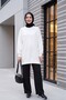 Crew Neck Slit Crested Sweat -White - 5