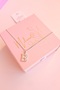 Xuping Necklace Women's Silver Color B Letter Steel Necklace with Shiny Zircon Stone Non Tarnish Hypoallergenic Necklace - 7