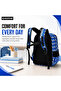 Unisex School bag | 3 Compartments, Large Capacity, Water Resistant | Backpack for School, College & Office Use (Blue) - 4