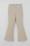 Girl's Leggings, Waist Part Arma Accessory Detail 3-7 Years, Beige - 3