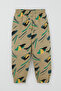 Baby Boy Pajama Set Colorful Brush Stroke 9 Months-3 Years, Khaki Green - 5