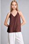 Regular Fit Halter Neck Cotton Brown Beachwear H0877Ax26Sm - 3