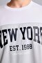 Quick-Drying Oversized Short-Sleeved Printed Light Gray T-Shirt H2908Ax26Sm - 6