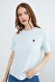 Strawberry Embroidered Crew Neck T-Shirt