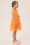 Girl's Tulle Dress Summer Balloon Sleeves with Bow - 2