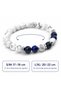 Lapis Lazuli and Howlite Natural Stone Bracelet for Women and Men - 8 Mm, Elastic - 6
