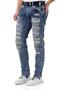 Cd131 Colorful Patched Low Waist Men's Jeans - 2