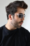 نظارات شمسية مستطيلة شفافة للرجال UV400 23034 C1 - 3