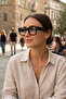 Women's uv400 black square gradient sunglasses 25-07 c2 deg - 3