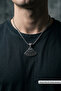 Motifed Handcrafted Stainless Steel Chain Men's Necklace - 2