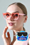 Women's Pink Frame Gradient Glass Sunglasses
