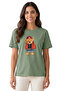 Teddy Bear with Jacket and Jeans Printed Oversized Regular Fit Unisex T-Shirt