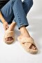 Pri̇ncess Cross Plush Women's Home Slippers - 3