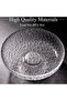أدوات مائدة، وعاء زجاجي للفواكه، وعاء سلطة شفاف، وعاء تقديم زخرفي للمطبخ والطاولة والكونتر، للوجبات الخفيفة والحلويات - 4