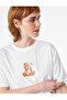 Comfortable Fit Short Sleeve Crew Neck Cotton Teddy Bear T-Shirt with Printed Back - 2