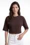 Natural viscose blouse with wide sleeves sitting on the waist