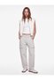 Low Waist Stitched Detail Cotton Pocket Regular Leg Carpenter Baggy Trousers - Baggy Jeans