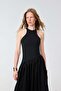 Asymmetrical Contrast Dress - Premium Edition - 3