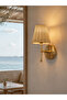 Rattan Bohemian Wall Lighting Wired Sconce - Alt Parlak Gold