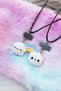 Best Friends Colorful Rainbow Friendship Lover Stainless Steel Necklace - 3