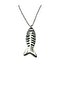 Unisex Necklace with Fish Bone Figure – Alternative, Modern and Original Design