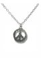 Peace Symbol Unisex Necklace – 60 cm Chain, Zamak Metal Meaningful Icon Jewelry