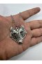 Fenrir's Fury – Gray Viking Wolf Head Figured Unisex Necklace (60 cm Chain) - 2