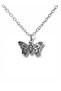 Unisex Necklace with Gothic Style Butterfly Figure |   Black Detailed Butterfly Design |   60 cm Chain