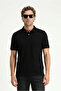 Polo Neck Regular Fit Embroidered Cotton T-Shirt - 3