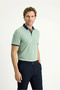 Polo Neck Regular Fit Patterned Cotton T-Shirt - 3