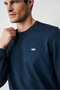 Crew Neck Regular Fit Embroidered Basic Thin Sweatshirt - 2