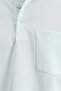 Regular Fit Cotton Embroidered Pocket Polo Neck T-Shirt - 7