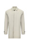 Regular Fit Buttoned Front Quilted Plain Top Coat - 2