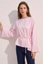 Verev Cut Blouse Y0160 - Light Pink
