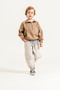 Boys' Half-Zip Sweatshirt, Striped T-Shirt and Jogger Pants 3-Piece Set 9112 Spr - 2