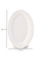 4450 Set of 2 Porcelain Kayık Plates - Oval Breakfast Serving Set 25cm - 4