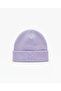 Unisex Embossed Printed Label Change Beanie Fo 2666 Lilac - Folded Cuff, Stylish Patch Detail, and Warm Winter Beanie - 2