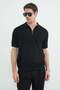 Half Zip Polo Collar Knitwear T-Shirt - 6