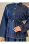 Molly Nelly Women's Buttoned Belen Pleated Denim Set - 2